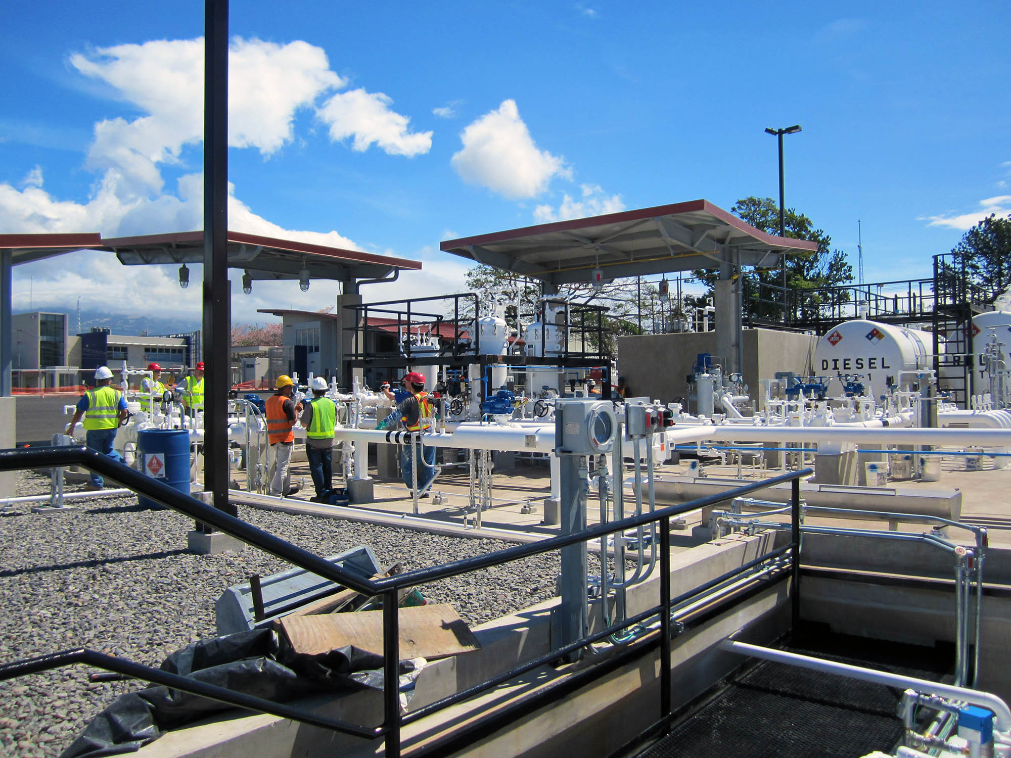 Fuel Receiving Station Viewed from Recovery Tank in Pit