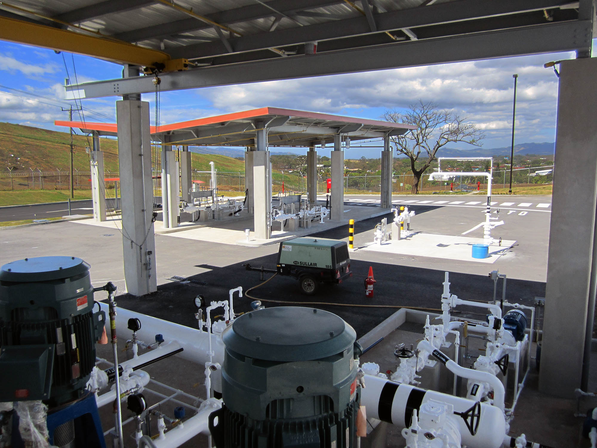 Refueler Bottom Loading Station as Viewed from Pump Station